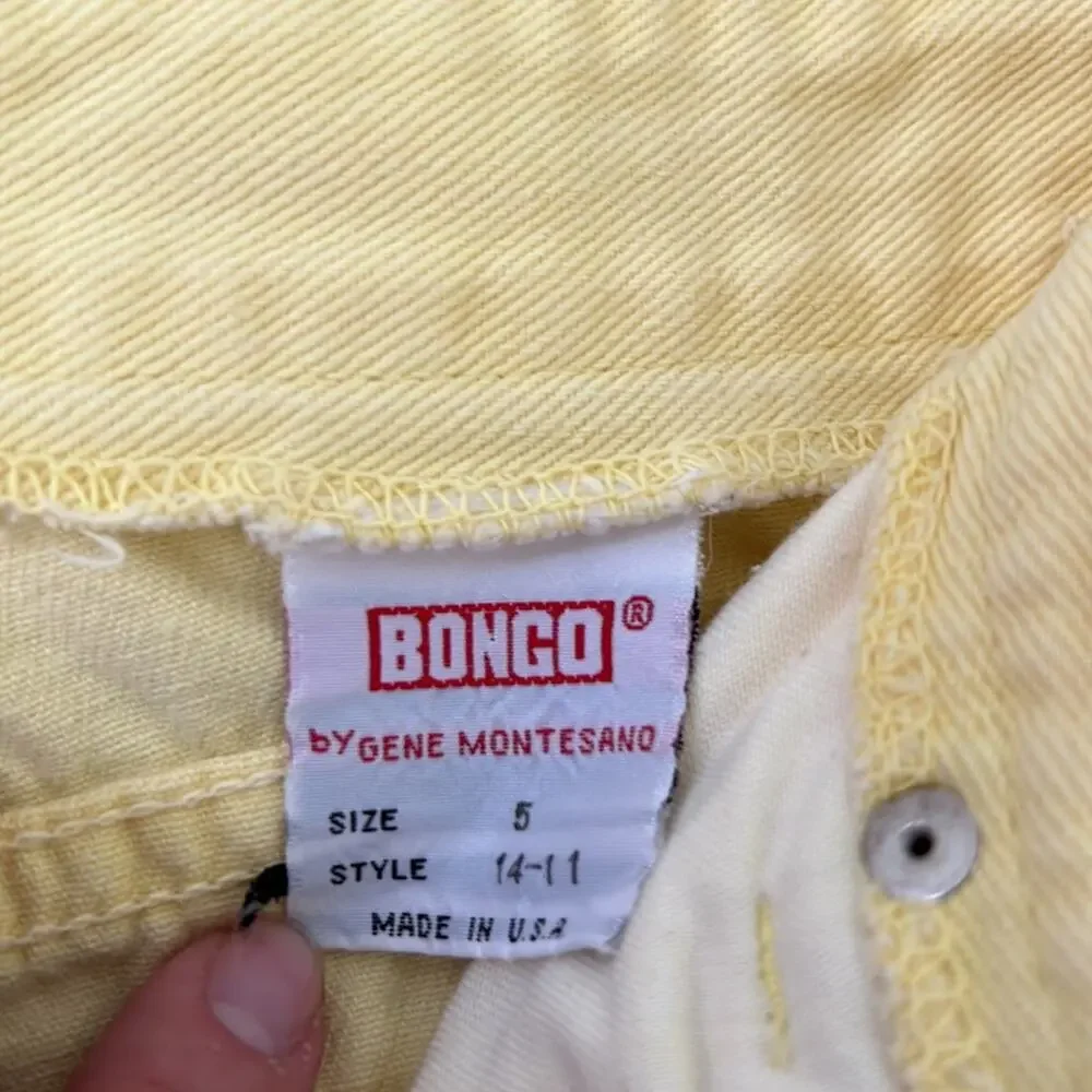 Vintage 90's BONGO Pastel Yellow High Waist Cotton Mom-Jeans